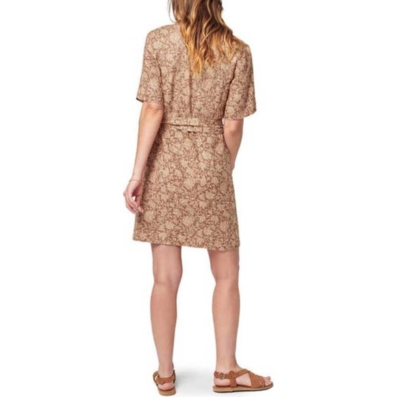 Faherty Ashley Linen Dress Bronze Riviera Floral Women's Size XS NWT - Picture 2 of 11